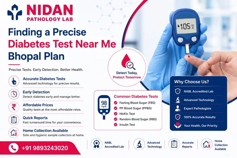 Accurate diabetes testing in Bhopal with fast blood sugar reports and care.